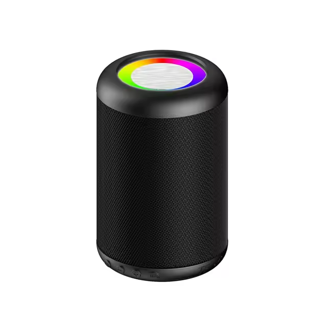 Mini Portable for Wireless Speaker RGB LED Lighting Voice Control Wireless Charging TF Card Battery Powered Outdoor Use