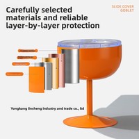 Gobelet à vin personnalisé en acier inoxydable de 5 oz avec couvercle et paille, double paroi isolée sous vide, anti-fuite et résistant aux chutes, idéal pour les fêtes et les cadeaux