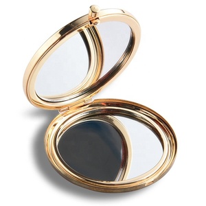 Hot Quà Lưu Niệm Vòng Đôi Bên Kim Loại Pocket Gương Mạ Vàng Make Up Gương Nhỏ Gọn Biểu Tượng Tùy Chỉnh - Product Image 5