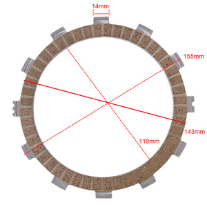 จานคลัตช์รถจักรยานยนต์ฐานกระดาษสำหรับ YZ250 YZ490 XVS650 MT-07 <span class=keywords><strong>XSR</strong></span> 700 MT-03 XT 660R สำหรับยามาฮ่า - Product Image 5