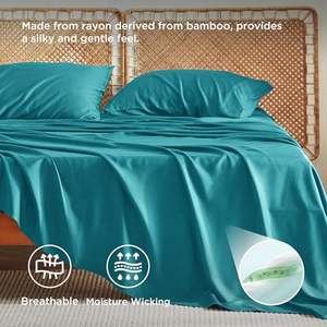 Juego <span class=keywords><strong>de</strong></span> Sábanas Refrescantes Personalizadas, Transpirables y que Absorben la Humedad, 100% Rayón Derivado del Bambú - Product Image 5