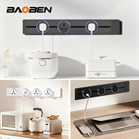 BAOBEN Riel Deslizante Móvil para Gabinete de Cocina, Riel Deslizante para Isla de Cocina con Tira de Alimentación USB