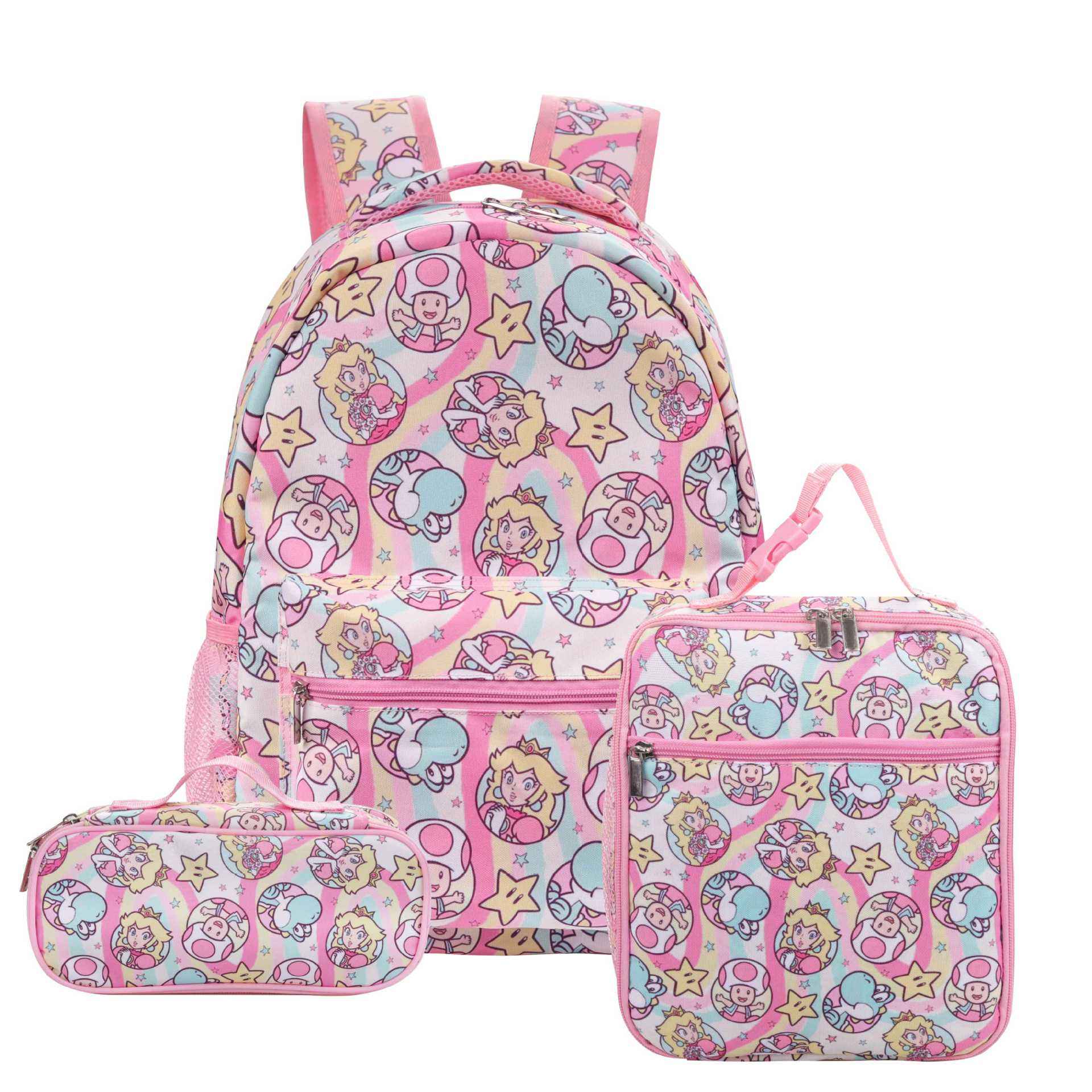 Mario School Backpack Set Mini Cartoon Three Piece Amazon School