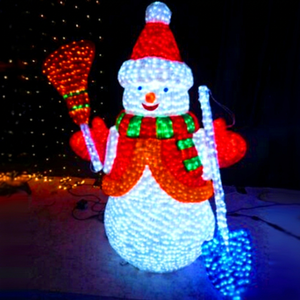 LED Snowman Motif <b>Light</b> Outdoor Waterproof Christmas Decoration Yard Garden Santa Elf Holiday Lighting - Product Image 1