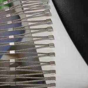 شبكة حبال سلكية متينة من الفولاذ المقاوم للصدأ لحماية السلالم من الفولاذ المرن والنسيج العادي مع خدمة معالجة اللحام - Product Image 4