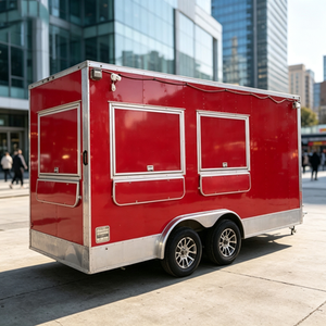 Food Truck Robusto con Bancone Multi-finestra e Stazione Scaldapita per Falafel Wrap in Dubai Plaza - Product Image 1
