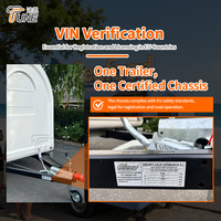 Camion de vente ambulante polyvalent, petite remorque à hot-dogs, cuisine portable pour barbecue, bar à café, stand à pizzas avec système d'eau