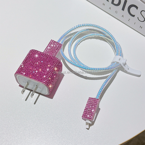 Sang Trọng Kim Cương Bảo Vệ Cáp Cho Iphone 18W/20W Ban Đầu Sạc Bảo Vệ Bìa Xoắn Ốc Dòng Dữ Liệu Điện Thoại Di Động Phụ Kiện - Product Image 4
