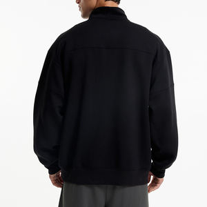 สเวตเชิ้ตคอตตอนสีขาวสีเขียวสีชมพูสำหรับผู้ชายเสื้อสเวตเชิ้ตคอปกพิมพ์ลายออกแบบได้ตามต้องการ - Product Image 5