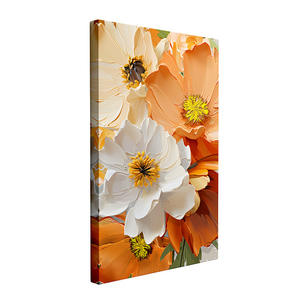 Œuvre d'art moderne 100% faite à la main, <span class=keywords><strong>peinture</strong></span> <span class=keywords><strong>acrylique</strong></span> sur toile à texture 3D, fleurs, art mural écologique - Product Image 4