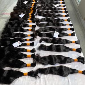 Venta al por mayor de pelo humano de templo indio alineado con cutícula, vendedores de cabello de templo recto rizado ondulado sin procesar - Product Image 4