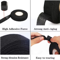Ruban de protection pour câblage automobile, ignifuge, anti-vibrations, résistant à l'abrasion et aux hautes températures, vente en gros