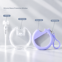 Flacon pulvérisateur de parfum vide en silicone rond de 25 ml avec porte-clés, logo personnalisé, vente en gros, rechargeable, format carte