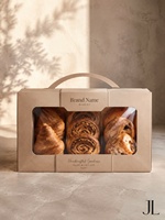 Boîtes cadeaux pour boulangerie, emballages en papier pour produits de boulangerie, présentoirs de vente au détail haut de gamme, boîtes à fenêtre, vente en gros