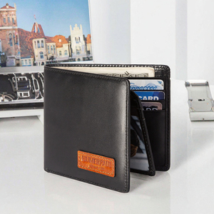 Portefeuille pour homme en cuir véritable avec protection RFID, pince à billets et doublure en polyester, portefeuille minimaliste de marque - Product Image 3
