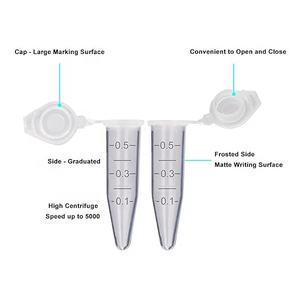 वर्नरलैब माइक्रो सेंट्रीफ्यूज ट्यूब, फ्लैट-टॉप स्नैप कैप के साथ 0.5 मिलीलीटर पॉलीप्रोपाइलीन ग्रेजुएटेड क्लियर प्लास्टिक सेंट्रीफ्यूज शीशियां - Product Image 1