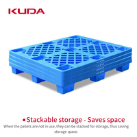 Palette en plastique KUDA 1210D-WGQX, palette pour chariot élévateur industriel, planche résistante à l'humidité pour le stockage et la logistique en entrepôt 1200x1000x150mm