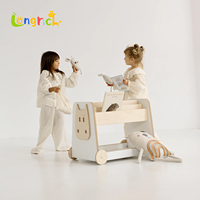 Meuble de rangement moderne en bois pour jouets et livres avec 3 étagères pour chambre d'enfant, salon, maternelle et école