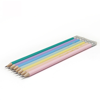 Chine Top usine prix de gros papeterie fournitures Lapiceros feuille d'or impression logo croquis personnalisé Hb ensemble de crayons crayons en bois
