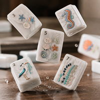 Jeu de Mahjong Américain en Acrylique Gravé sur Mesure de Luxe pour 4 Joueurs – Cadeau Personnalisable Premium