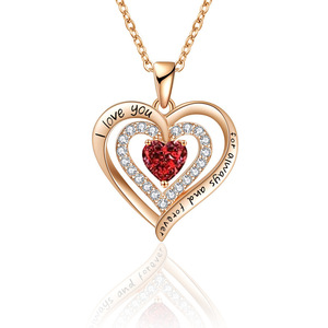Twelve <strong>Birthday</strong> Women's Fashion Jewelry Necklace with Heart-Shaped Zircon Pendant for <strong>Wives</strong> Girlfriends Moms <strong>Birthday</strong> <strong>Gift</strong> - Product Image 3