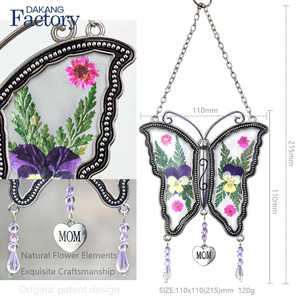 Linda manchada suncatcher borboleta decoração com pingente coração para Home Decor e Dia das Mães - Product Image 2