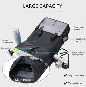 Muestra gratuita 2023 Nueva mochila para portátil de 4 pulgadas de alta capacidad, impermeable, para viajes de ocio, mochila para portátil para hombre - Product Image 4