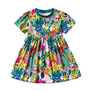 Elsali Custom Wholesale Fashion African Kids Flower Clothing 6-12 Years Baby Girl Frock Dress Overcoat dress Girl Clothes Set
