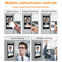 Nuevo Sistema de Control de Asistencia y Acceso Biométrico de 5 Pulgadas con Reconocimiento Facial Visible, TCP/IP, WIFI, Código QR, Reconocimiento de Palma y Rostro, Software Gratuito