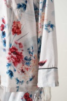 Set Piyama Wanita Sutra Satin Custom Digital Print Piyama Custom Panjang 2pc Pjs Kancing Depan Baju Tidur Set Piyama Loungewear