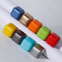Mini boîtes à thé en métal rondes ou carrées personnalisées avec logo, 55*H55mm, mini boîtes cadeaux pour café avec couvercle intérieur pour l'emballage alimentaire