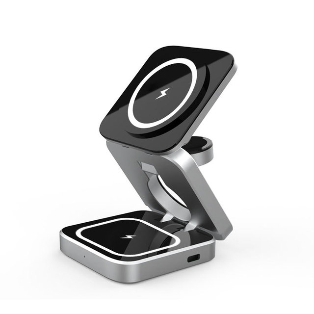 15W Fast Charging Foldable Wireless Charger Magnetic Multifunction Phone Stand Direct From Factory