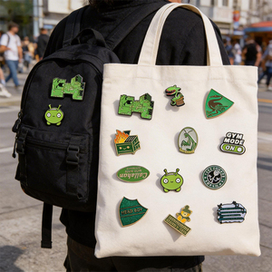 Pin de Solapa de Metal Esmaltado Personalizado OEM ODM, Broche de Diseño Único con Personaje de Dibujos Animados, Accesorio de Moda para Uso Diario - Product Image 1