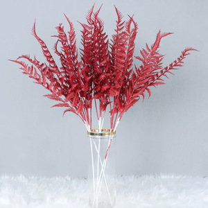 Planta Artificial de Hoja de Helecho Persa, Decoración de Boda de Plástico, 5 Ramas, Arreglo Floral Decorativo Verde - Product Image 2