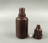 Matériau PE en plastique recyclé 30ml / 1 oz Flacon compte-gouttes brun opaque en plastique Flacon flacon goutte d'encre