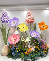 Fleurs artificielles géantes en soie de pavot QiYing Victory pour décoration de mariage, allées florales, vitrines de magasins et présentoirs esthétiques
