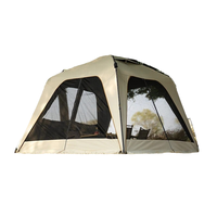 Tente Pop-Up de Gros à Toit Enduit Noir, Installation Rapide, Abri Solaire Instantané pour Extérieur, Idéal pour le Camping Côté Voiture, Ombre Portable