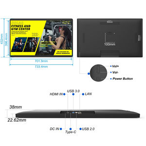 32-дюймовый Настенный Android 14 FHD цифровой вывески сенсорный экран RK3576S 4 + 32GB 6 топов AI опционально POE NFC для цифрового плаката - Product Image 5