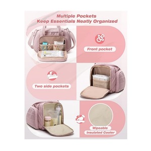 กระเป๋าเก็บเครื่องปั๊มนมแบบมีช่องเก็บความเย็น ดีไซน์ฉนวนกันความร้อน ผลิตจากโพลีเอสเตอร์ สำหรับคุณแม่ พกพาสะดวก ใช้กลางแจ้งได้ - Product Image 5