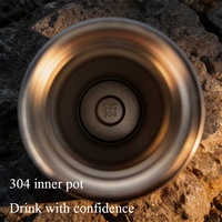 Gobelet isotherme classique en acier inoxydable 304 de 550 ml avec corde, portable, pour sports de plein air, voiture, cadeau d'affaires, vaisselle de boisson