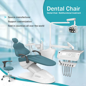 Fauteuil dentaire Haoyi Horir1 bleu électrique avec réglage automatique de la hauteur, fauteuil de traitement dentaire avec crachoir en céramique, certifié CE - Product Image 3