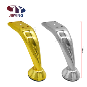 Jiying 11 أقدام طاولة مطلية بالكروم أرجل خزانة فضي على شكل ثور إكسسوارات أجزاء أرجل أريكة - Product Image 1