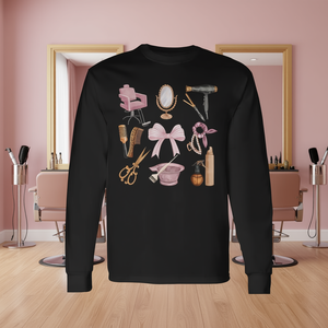 T-shirt à manches longues pour coiffeur, design esthétique Coquette - Product Image 3