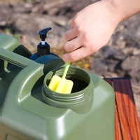 Contenedor de Agua Portátil para Acampar al Aire Libre, Bidón de Almacenamiento de Agua de Grado Alimenticio PE con Grifo Integrado, Libre de BPA, Contenedor de Agua Portátil Grande