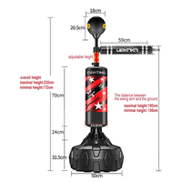 Sac de frappe multifonctionnel réglable en hauteur avec base rotative pour entraînement en position debout