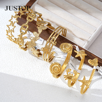 Bracelets OEM/OEM personnalisés, étanches, en acier inoxydable, plaqués or, bijoux de mode hypoallergéniques, MOQ 10 pièces, marque Justop