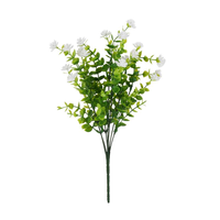 7-takkige Eucalyptus Thee Bloem Kunstbloem Bouquet Huisdecoratie Bloemstukken 35cm Binnen Buiten