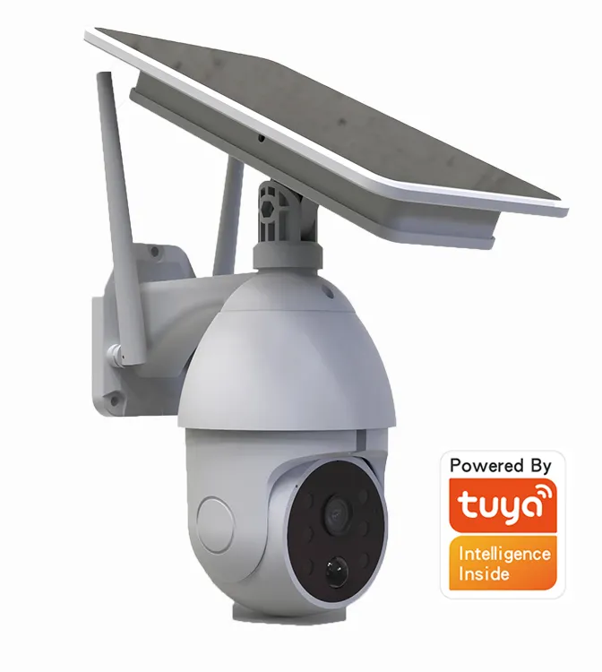 Tuya Smart Home Cctv Outdoor Motion Detection 4g Solar Camera Solar System Dual Light Wifi Camera For Solar Water Heaters