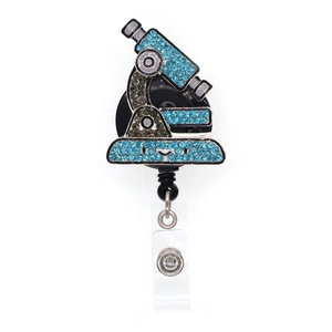 Efero — Microscope médical strass, matériel de laboratoire, verre de mesure, Badge rétractable, avec Clip crocodile, 1 pièce - Product Image 4