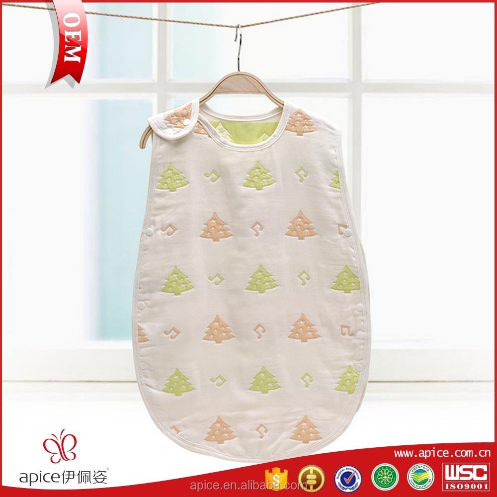 100% органический хлопок ребенка спальный мешок/6 слоя марли спальный мешок